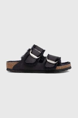 Birkenstock: Чёрные шлёпанцы 