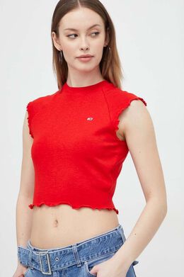 Tommy Jeans: Красный топ 