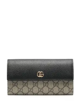 Gucci: Бежевый кошелёк  GG Marmont