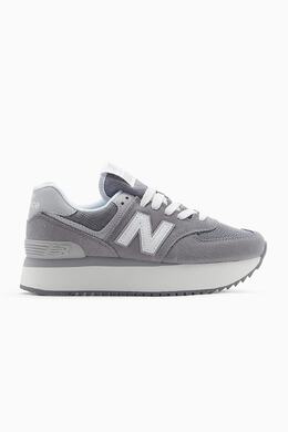New Balance: Серые кроссовки 