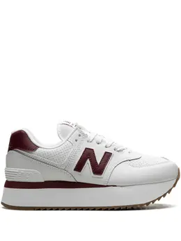 New Balance: Белые кроссовки  574