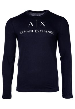 Armani Exchange: Тёмная футболка 