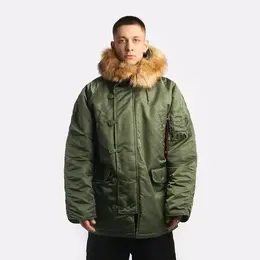 ALPHA INDUSTRIES: Зелёный пуховик 