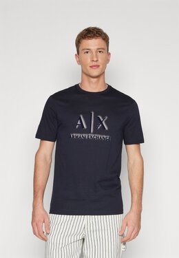 Armani Exchange: Футболка с принтом