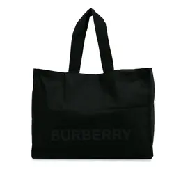 Burberry Pre-Owned: Чёрная сумка-шоппер 