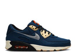 Nike: Синие кроссовки Air Max 90