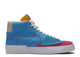 Nike: Синие кроссовки  Blazer Mid