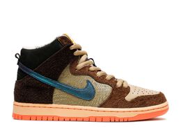 Nike: Коричневые кроссовки  Dunk High Pro SB