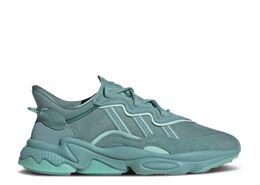 Adidas: Зелёные кроссовки  Ozweego