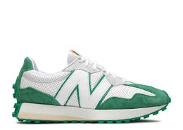 New Balance: Зелёные кроссовки  327