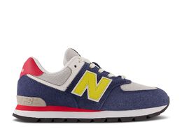 New Balance: Синие кроссовки  574