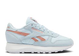 Reebok: Голубые кроссовки  Classic Leather