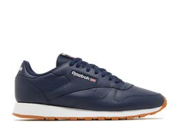 Reebok: Синие кроссовки  Classic Leather