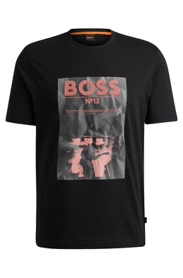 BOSS: Хлопковая футболка