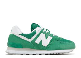 New Balance: Зелёные кроссовки  574