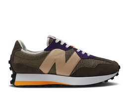 New Balance: Зелёные кроссовки  327