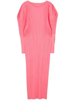 Pleats Please Issey Miyake: Длинное платье 