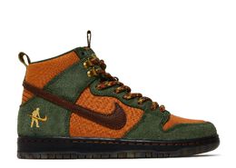 Nike: Зелёные кроссовки  Dunk High