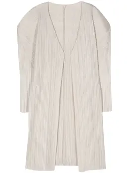 Pleats Please Issey Miyake: Белое пальто 