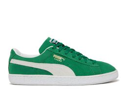 PUMA: Зелёные кроссовки  Suede