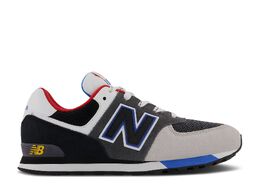 New Balance: Голубые кроссовки  574