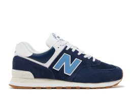 New Balance: Синие кроссовки  574