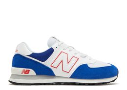 New Balance: Голубые кроссовки  574