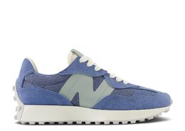 New Balance: Голубые кроссовки  327