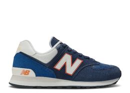 New Balance: Синие кроссовки  574
