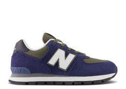 New Balance: Синие кроссовки  574