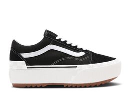 Vans: Чёрные кроссовки  Old Skool Stacked