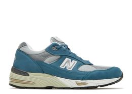 New Balance: Голубые кроссовки  991