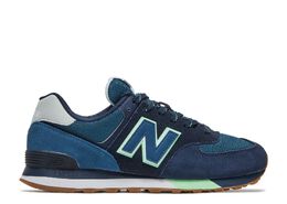 New Balance: Синие кроссовки  574