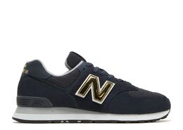 New Balance: Синие кроссовки  574