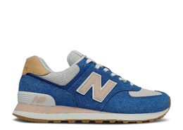 New Balance: Синие кроссовки  574