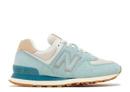 New Balance: Голубые кроссовки  574