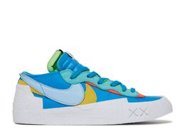 Nike: Голубые кроссовки Blazer Low