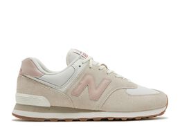 New Balance: Белые кроссовки  574