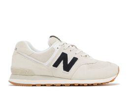 New Balance: Белые кроссовки  574