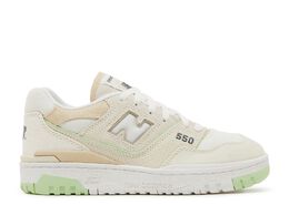 New Balance: Зелёные кроссовки  550