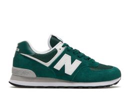 New Balance: Зелёные кроссовки 574