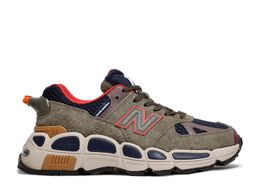 New Balance: Зелёные кроссовки  574