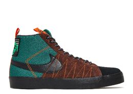 Nike: Зелёные кроссовки  Blazer Mid Premium