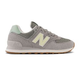 New Balance: Серые кроссовки  574