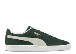 PUMA: Зелёные кроссовки  Suede Classic