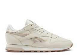 Reebok: Бежевые кроссовки  Classic Leather