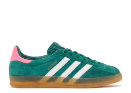 Adidas: Зелёные кроссовки  Gazelle Indoor