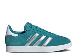 Adidas: Серебристые кроссовки  Gazelle