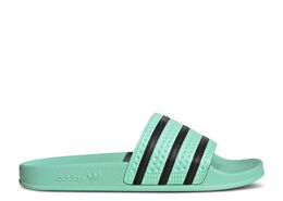 Adidas: Зелёные кроссовки  Adilette