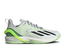 Adidas: Зелёные кроссовки  Adizero